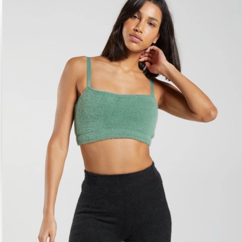 Gymshark by Whitney Simmons Green Fuzzy Top